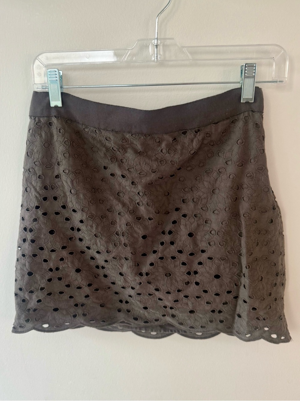J. Crew Eyelet Floral Mini Skirt